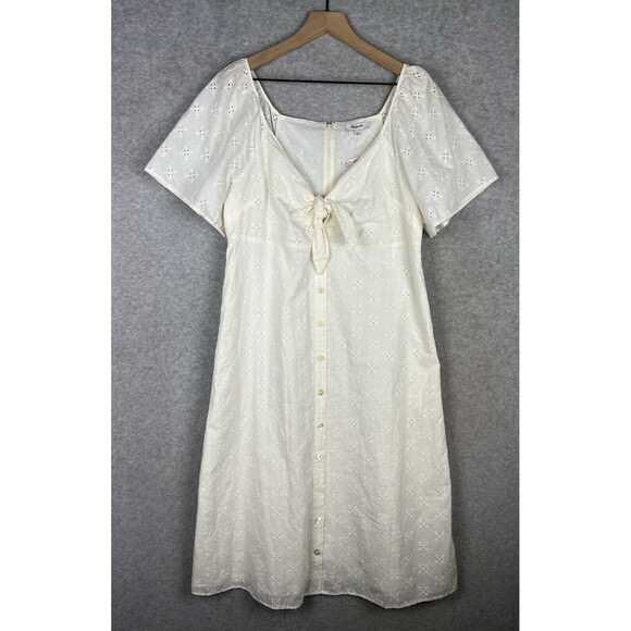 Madewell Cream Eyelet Dress - Picture 1 of 10